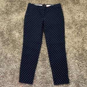 J Crew polka dot cropped pants
